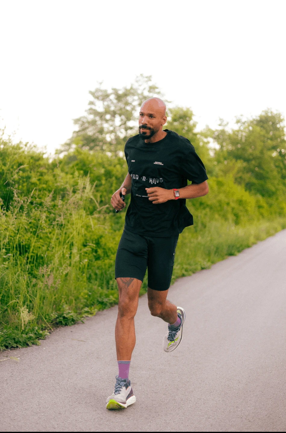 Ben Olayinka running outdoors